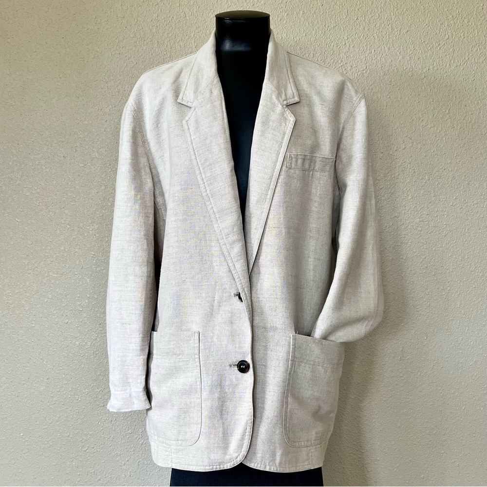 Liz Sport Cream Blazer Size S